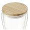 Easton Glass cup with FSC Bamboo lid 12oz