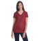 T-shirt pour femme en jersey liquide à col en V de Threadfast