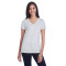 T-shirt pour femme en jersey liquide à col en V de Threadfast