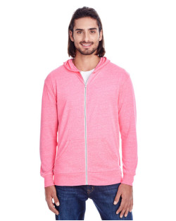 Chandail à capuchon unisexe en Triblend avec glissière pleine longueur de Threadfast