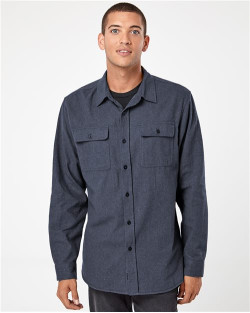 Solid Long Sleeve Flannel Shirt