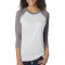 T-shirt unisexe Tri-mélange à manches raglan 3/4