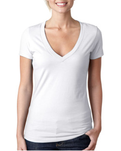Next Level - T-shirt pour femme CVC à col profond en V