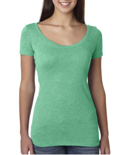 T-shirt pour femme en Tri-mélange à col étalé