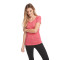 T-shirt pour femme en Tri-mélange à col étalé