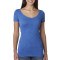 T-shirt pour femme en Tri-mélange à col étalé
