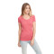 T-shirt pour femme en Tri-mélange à col étalé