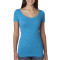 T-shirt pour femme en Tri-mélange à col étalé