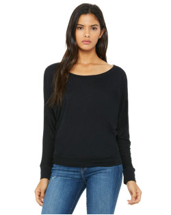 Ladies' Flowy Long-Sleeve Off Shoulder T-Shirt