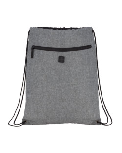 Sac de sport à cordon de serrage graphite avec port pour écouteurs