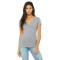 Ladies' Jersey Short-Sleeve Deep V-Neck T-Shirt