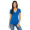 Ladies' Jersey Short-Sleeve Deep V-Neck T-Shirt