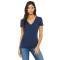 Ladies' Jersey Short-Sleeve Deep V-Neck T-Shirt