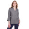 Ladies' Crown Collection™ Stretch Pinpoint Chambray 3/4 Sleeve Blouse