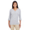 Ladies' Perfect Fit™ Y-Placket Convertible Sleeve Knit Top