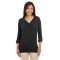 Ladies' Perfect Fit™ Y-Placket Convertible Sleeve Knit Top