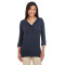 Ladies' Perfect Fit™ Y-Placket Convertible Sleeve Knit Top