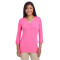 Ladies' Perfect Fit™ Y-Placket Convertible Sleeve Knit Top