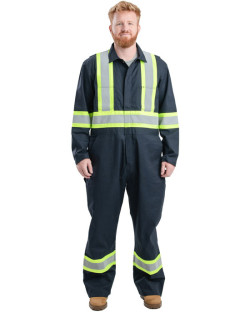 Men's Safety Striped Gasket Unlined Coverall